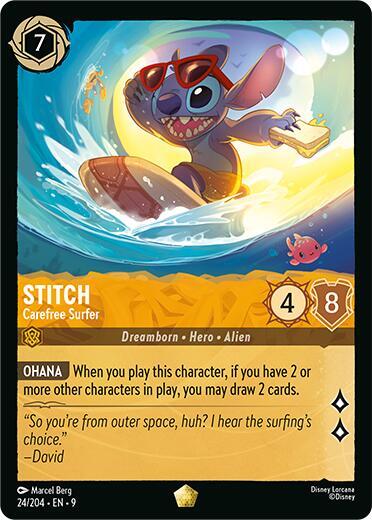 Stitch - Carefree Surfer - Disney Lorcana