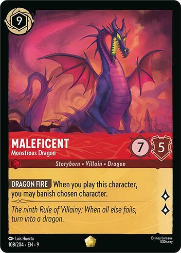 Maleficent - Monstrous Dragon - Disney Lorcana