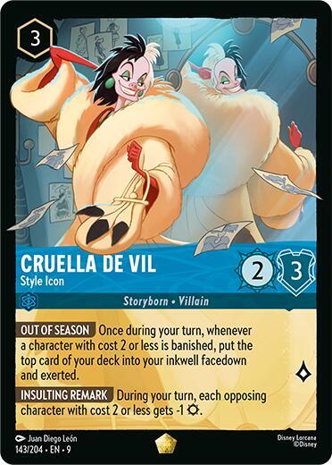 Cruella De Vil - Style Icon - Disney Lorcana