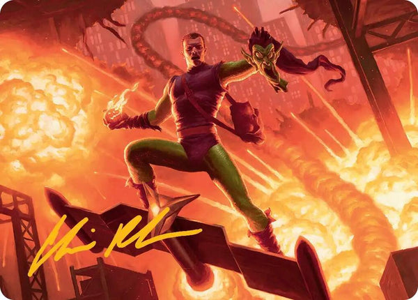 Green Goblin, Revenant Art Card (Gold-Stamped Signature) - Magic: The Gathering