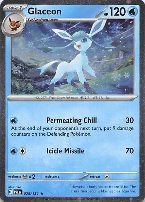 Glaceon - 025/131 (Cosmos Holo) - Pokémon