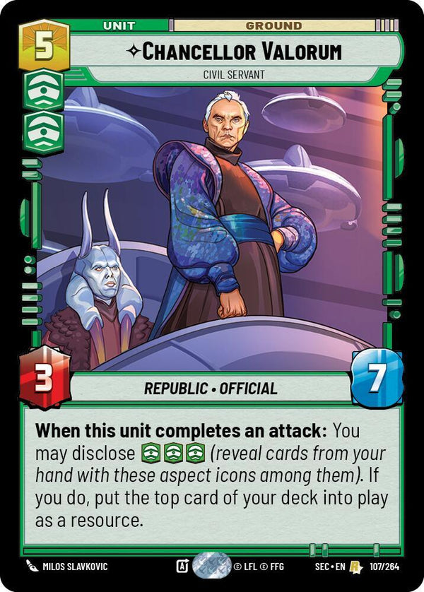 Chancellor Valorum - Civil Servant - Star Wars Unlimited