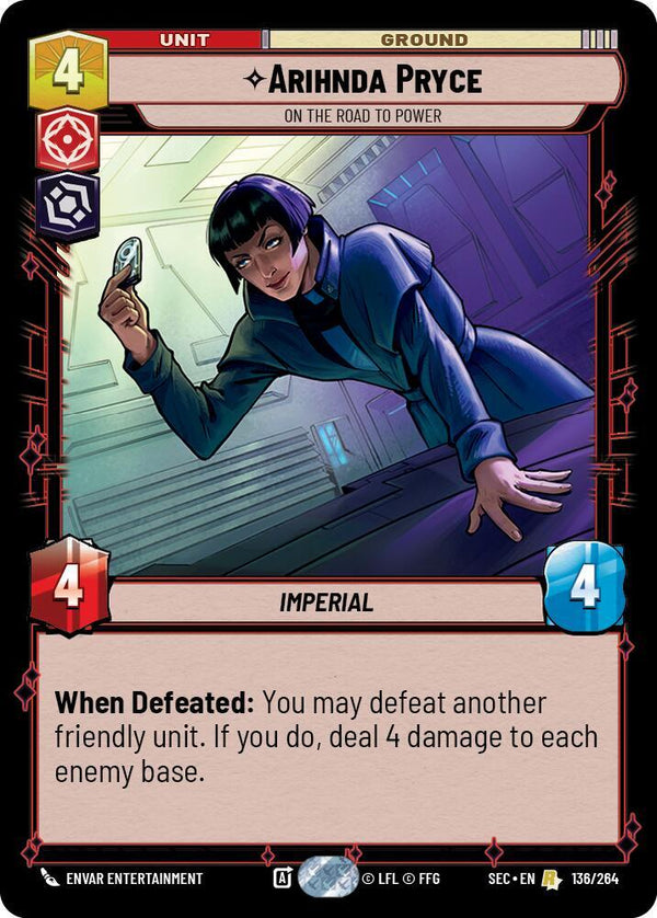 Arihnda Pryce - On the Road to Power - Star Wars Unlimited