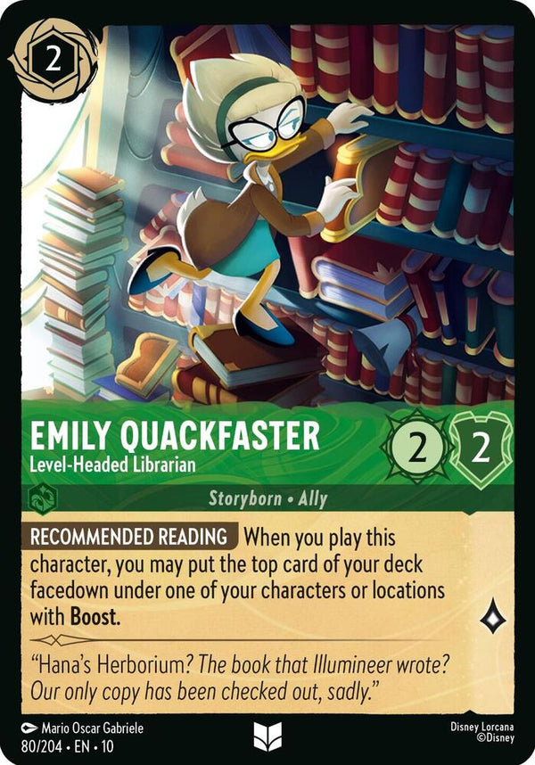 Emily Quackfaster - Level-Headed Librarian - Disney Lorcana