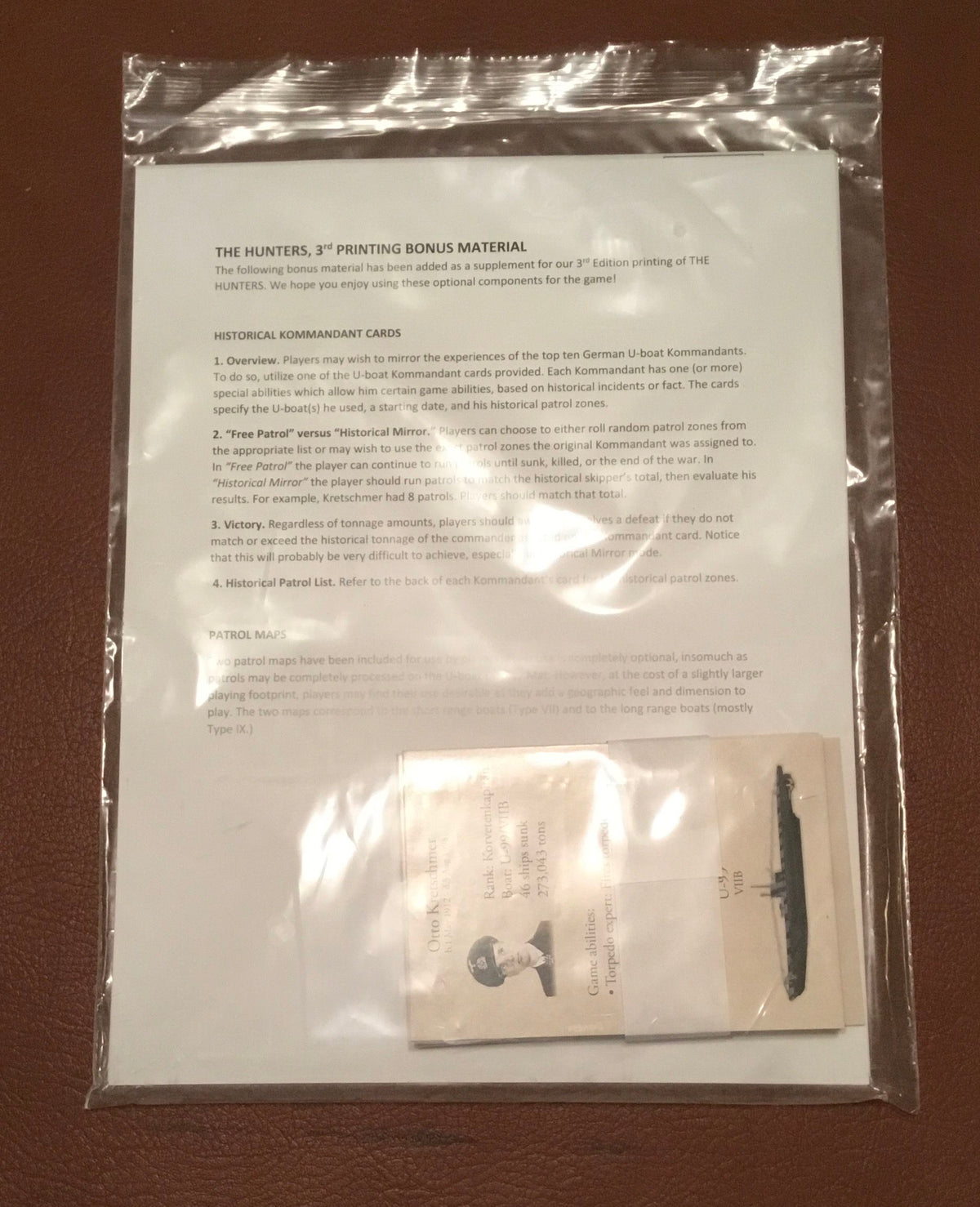 The Hunters: German U-Boats at War, 1939-43 – 3rd Printing Update Kit