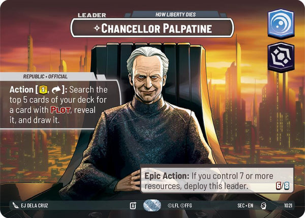 Chancellor Palpatine - How Liberty Dies (Showcase) - Star Wars Unlimited