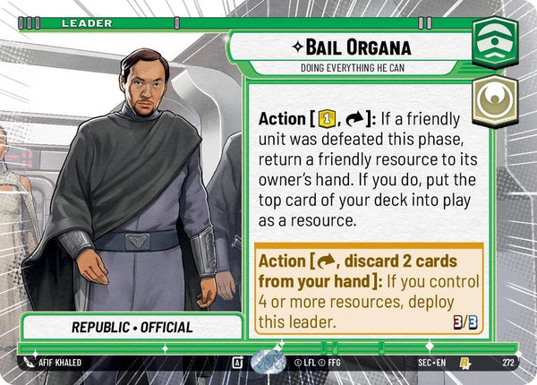 Bail Organa - Doing Everything He Can (Hyperspace) - Star Wars Unlimited