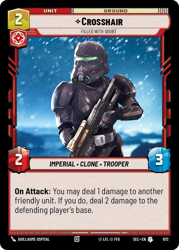 Crosshair - Filled With Doubt (Foil) - Star Wars Unlimited
