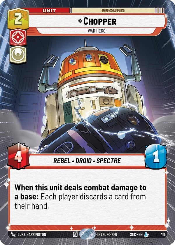 Chopper - War Hero (Hyperspace) - Star Wars Unlimited