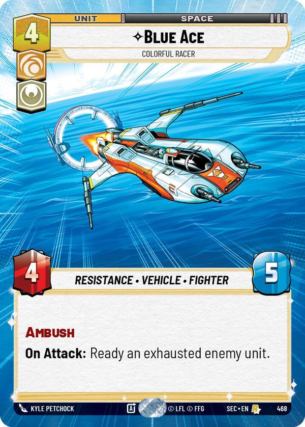 Blue Ace - Colorful Racer (Hyperspace) - Star Wars Unlimited