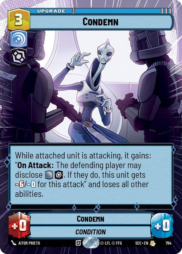 Condemn (Hyperspace Foil) - Star Wars Unlimited