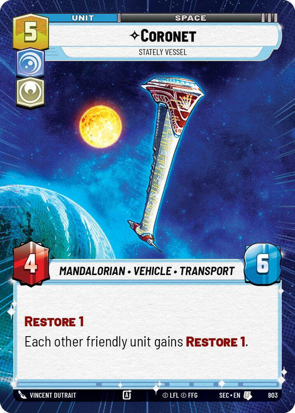 Coronet - Stately Vessel (Hyperspace Foil) - Star Wars Unlimited