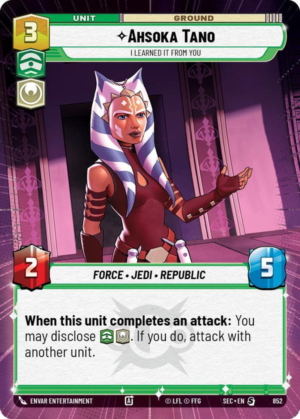 Ahsoka Tano - I Learned It from You (Hyperspace Foil) - Star Wars Unlimited