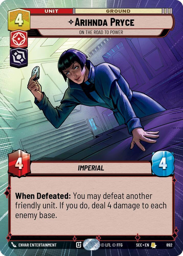 Arihnda Pryce - On the Road to Power (Hyperspace Foil) - Star Wars Unlimited