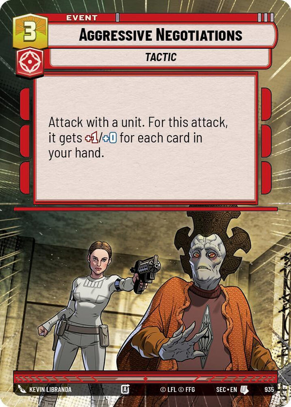Aggressive Negotiations (Hyperspace Foil) - Star Wars Unlimited