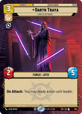Darth Traya - Lord of Betrayal (Hyperspace Foil) - Star Wars Unlimited