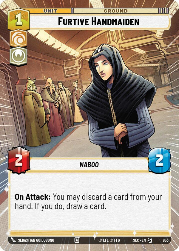 Furtive Handmaiden (Hyperspace Foil) - Star Wars Unlimited