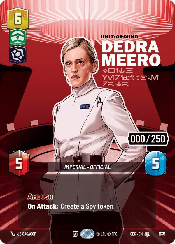Dedra Meero - With Verifiable Data (Serialized) - Star Wars Unlimited