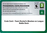 Code Card - Team Rocket's Mewtwo ex League Battle Deck - Pokémon