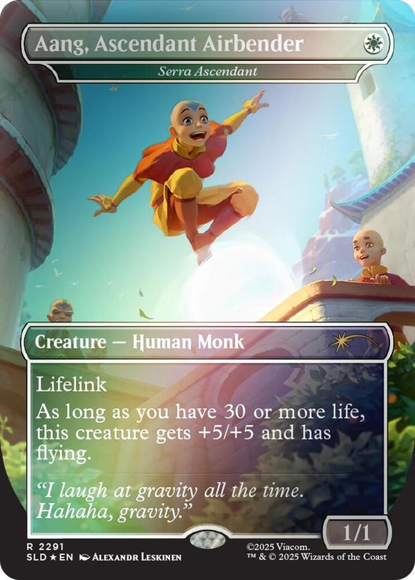 Aang, Ascendant Airbender - Serra Ascendant (Rainbow Foil) - Magic: The Gathering
