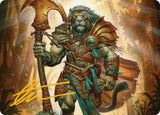 Ajani, Outland Chaperone Art Card (Gold-Stamped Signature) - Magic: The Gathering