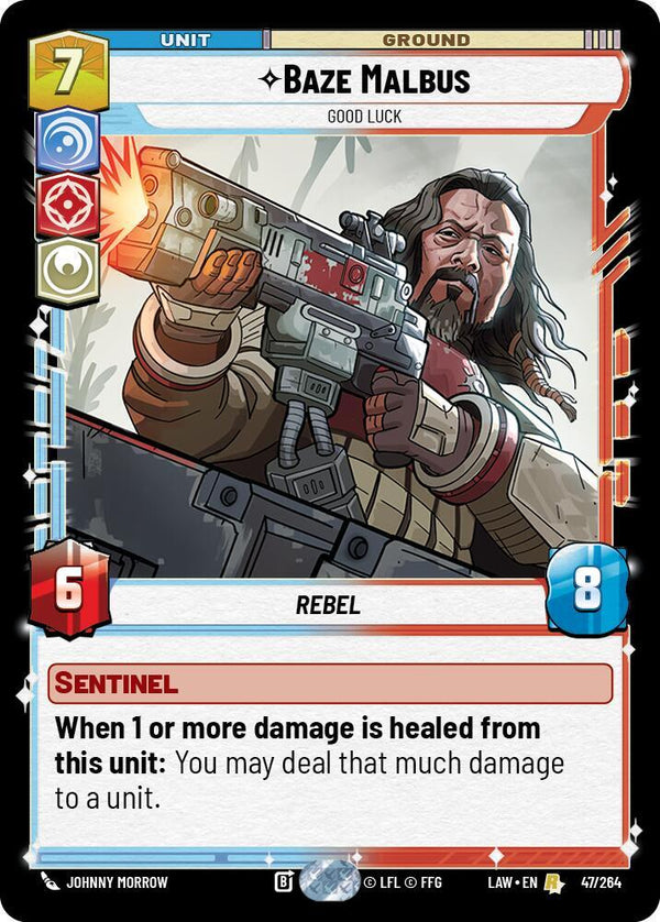 Baze Malbus - Good Luck - Star Wars Unlimited