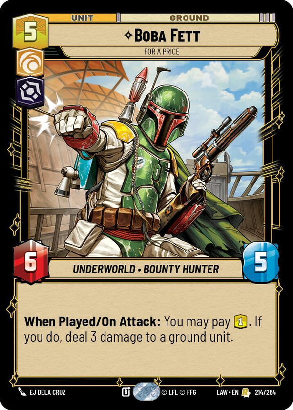 Boba Fett - For a Price - Star Wars Unlimited