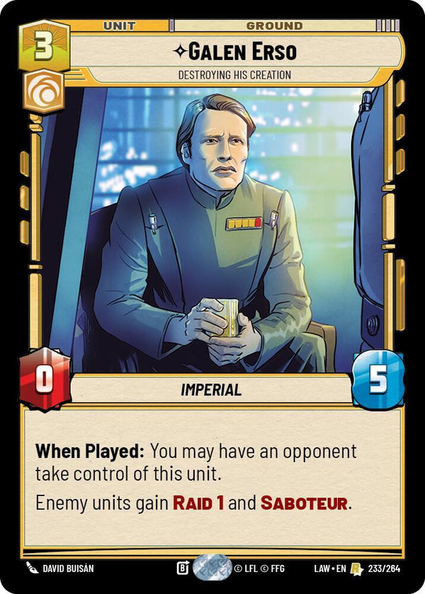 Galen Erso - Destroying His Creation - Star Wars Unlimited