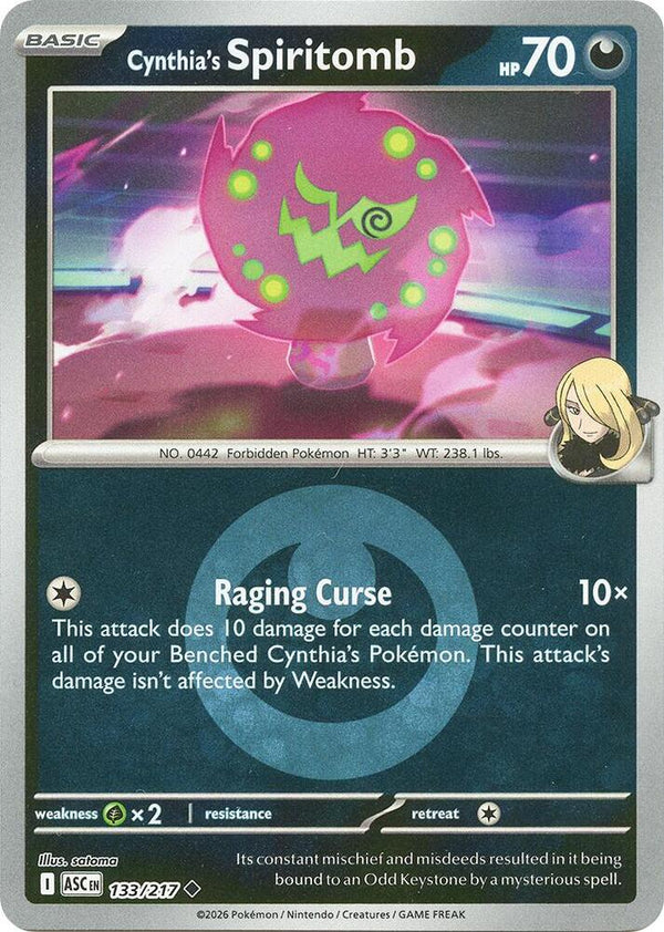 Cynthia's Spiritomb - 133/217 (Energy Symbol Pattern) - Pokémon