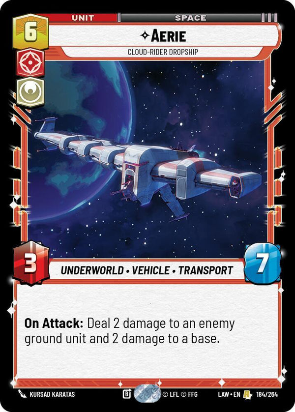 Aerie - Cloud-Rider Dropship - Star Wars Unlimited