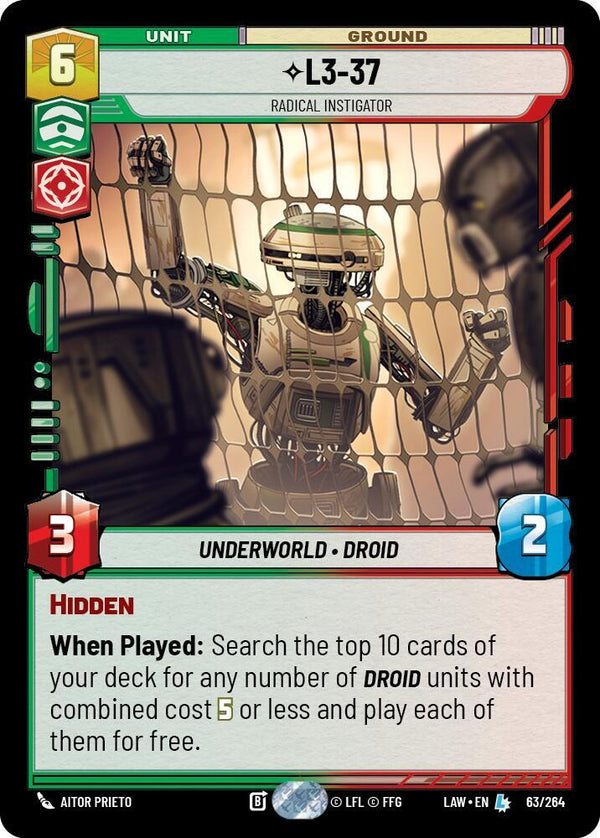 L3-37 - Radical Instigator - Star Wars Unlimited