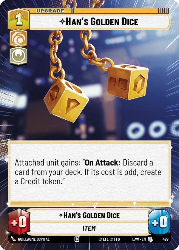 Han's Golden Dice (Hyperspace) - Star Wars Unlimited