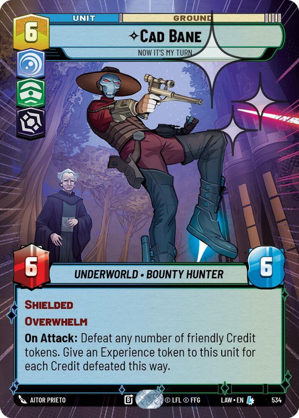 Cade Bane - Now It's My Turn (Hyperspace Foil) - Star Wars Unlimited