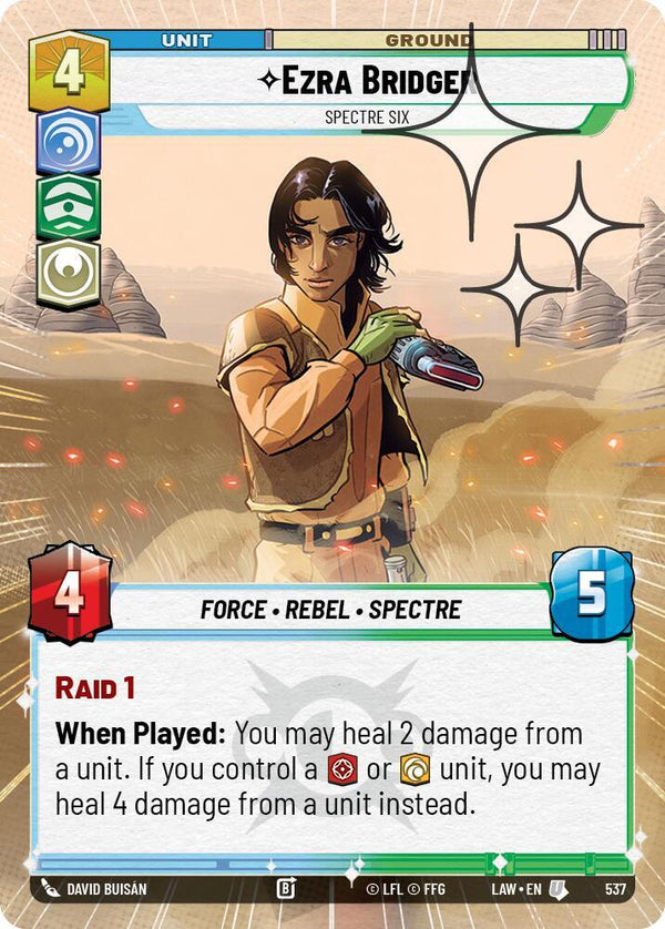 Ezra Bridger - Spectre Six (Hyperspace Foil) - Star Wars Unlimited