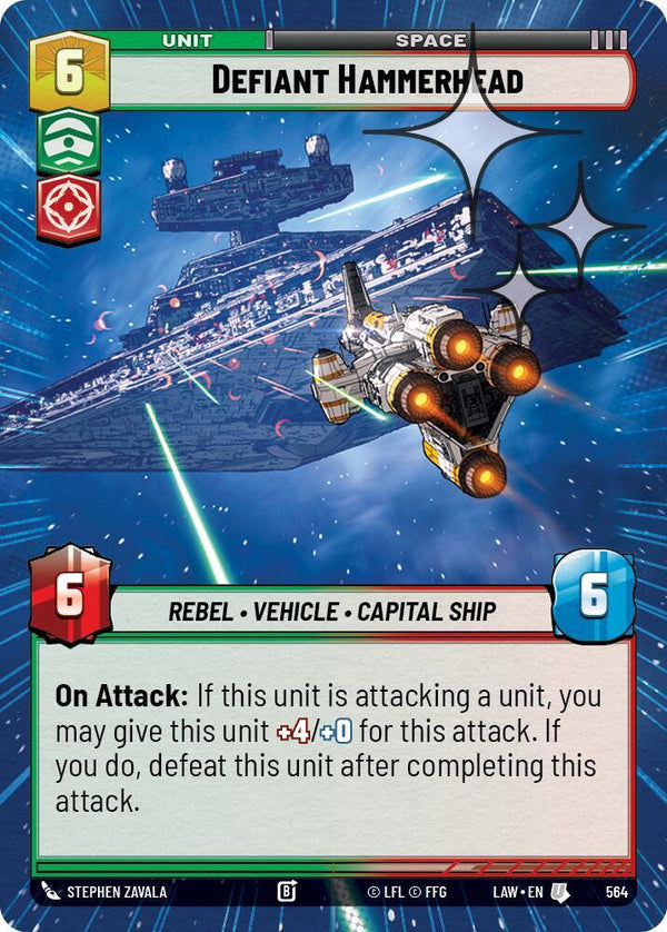 Defiant Hammerhead (Hyperspace Foil) - Star Wars Unlimited