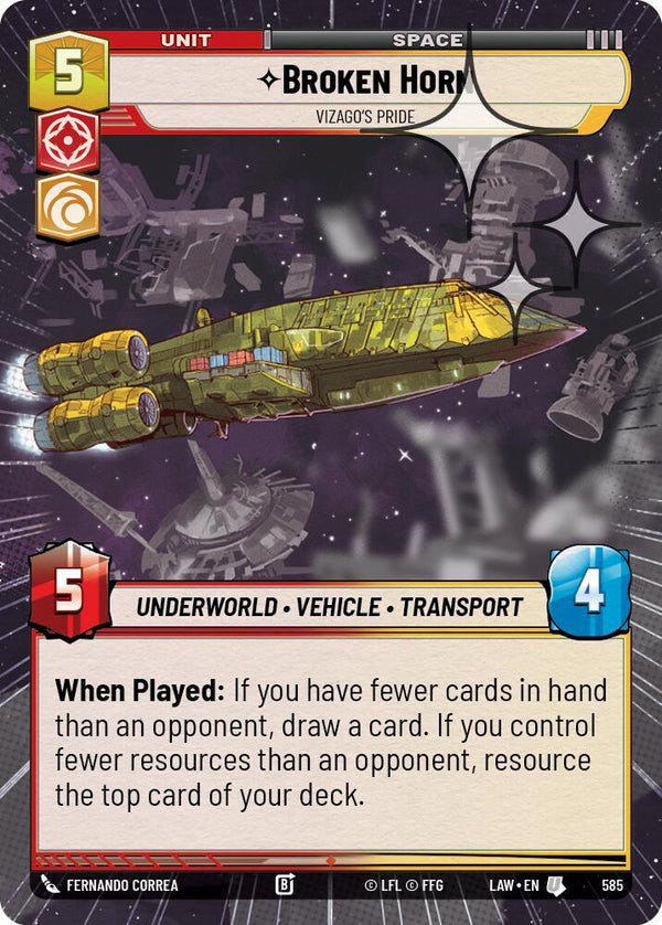 Broken Horn - Vizago's Pride (Hyperspace Foil) - Star Wars Unlimited
