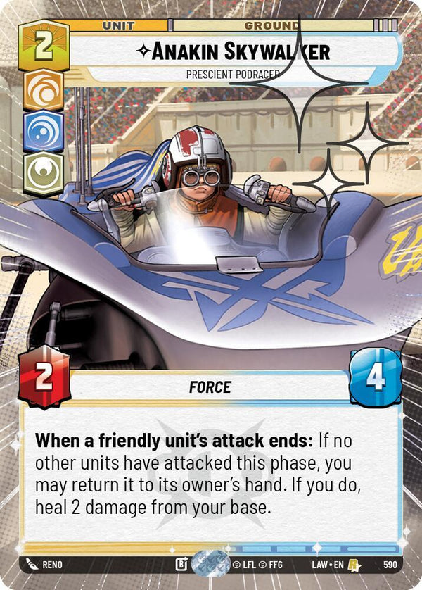 Anakin Skywalker - Prescient Podracer (Hyperspace Foil) - Star Wars Unlimited