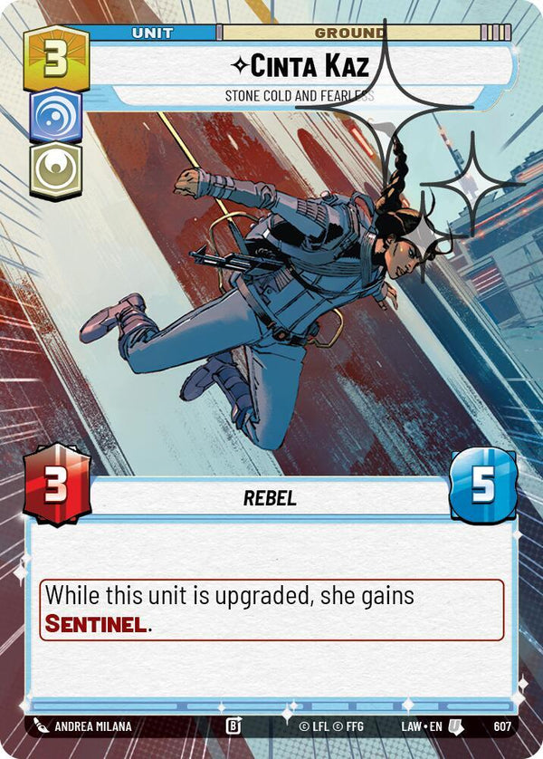 Cinta Kaz - Stone Cold and Fearless (Hyperspace Foil) - Star Wars Unlimited