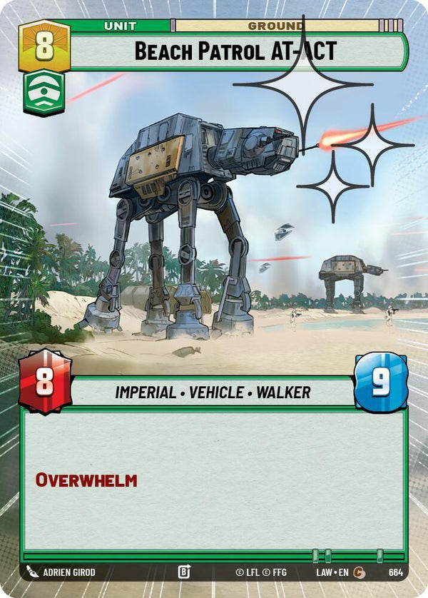 Beach Patrol AT-ACT (Hyperspace Foil) - Star Wars Unlimited
