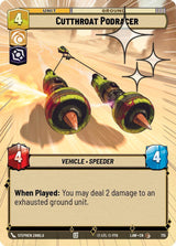 Cutthroat Podracer (Hyperspace Foil) - Star Wars Unlimited