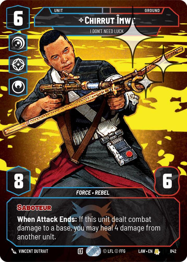 Chirrut Imwe - I Don't Need Luck (Prestige Foil) - Star Wars Unlimited