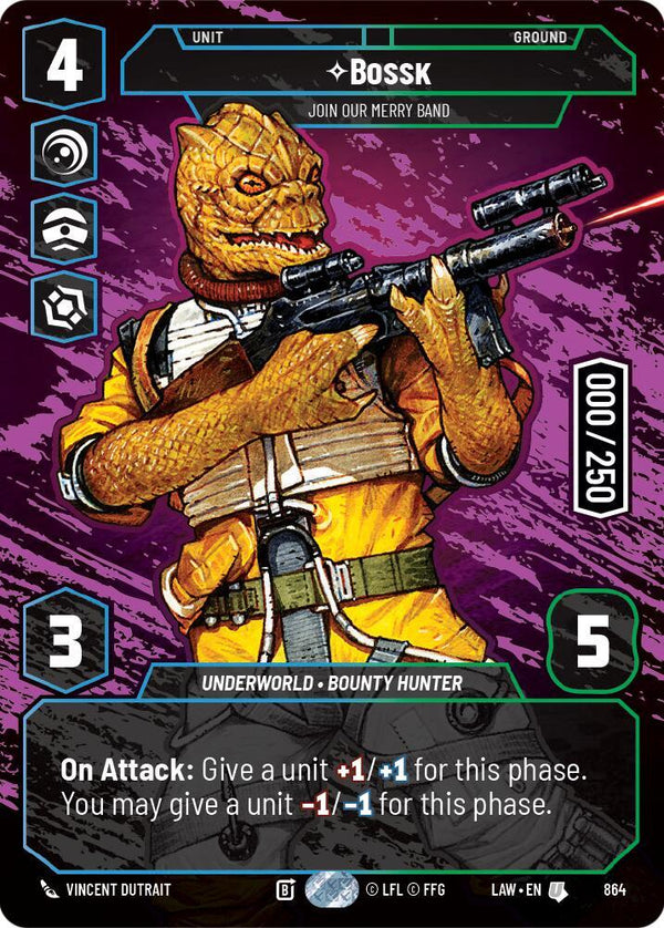Bossk - Join Our Merry Band (Serialized) - Star Wars Unlimited
