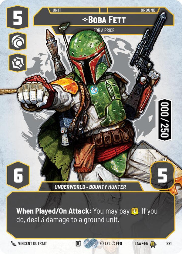 Boba Fett - For a Price (Serialized) - Star Wars Unlimited