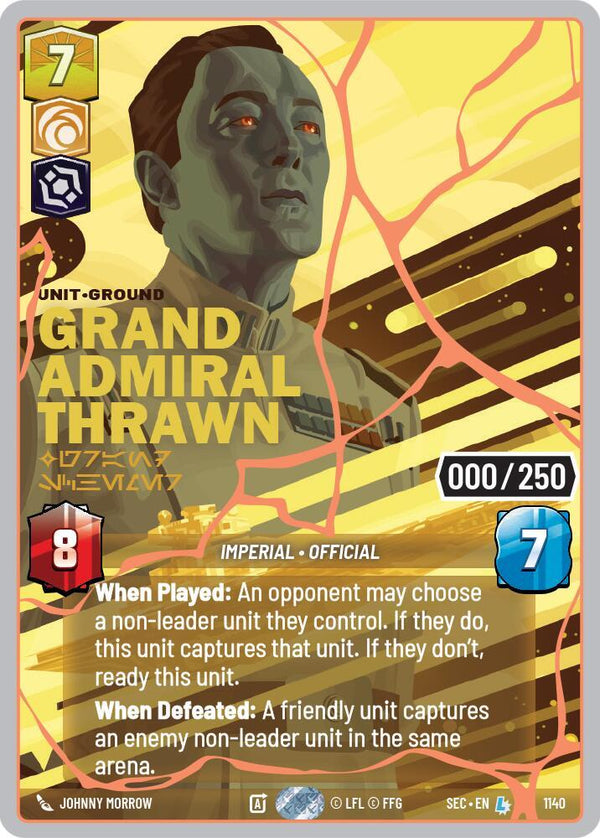 Grand Admiral Thrawn - Grand Schemer (Serialized) (Rose Gold) - Star Wars Unlimited