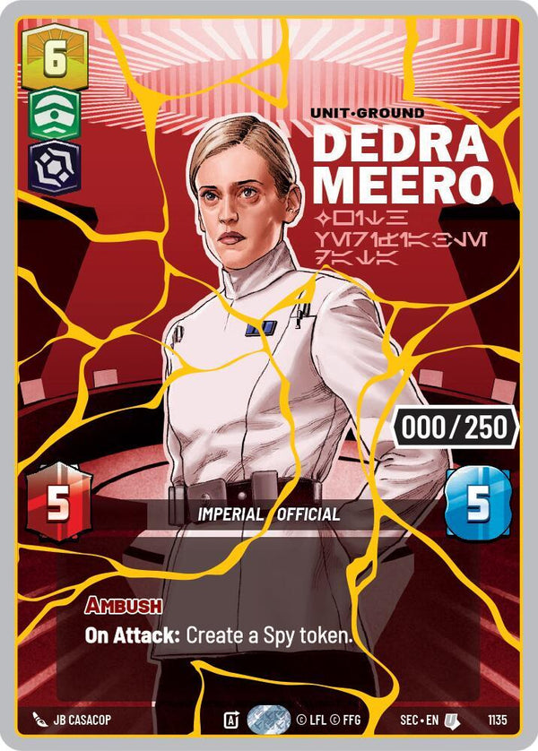 Dedra Meero - With Verifiable Data (Serialized) (Gold) - Star Wars Unlimited