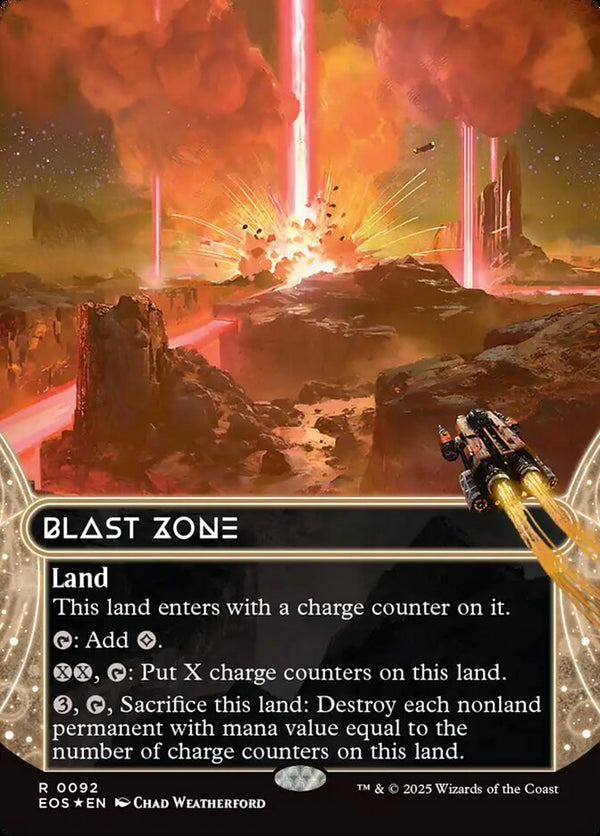 Blast Zone (0092) (Borderless) (Galaxy Foil) - Magic: The Gathering