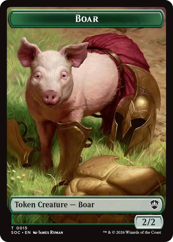 Boar // Frog Lizard Double-Sided Token - Magic: The Gathering