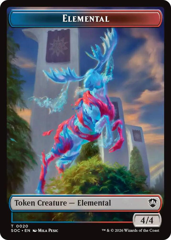 Elemental (0020) // Food Double-Sided Token - Magic: The Gathering