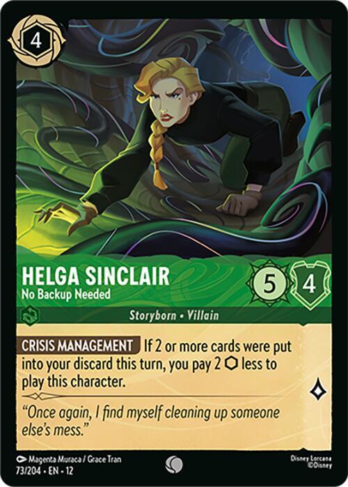 Helga Sinclair - No Backup Needed - Disney Lorcana