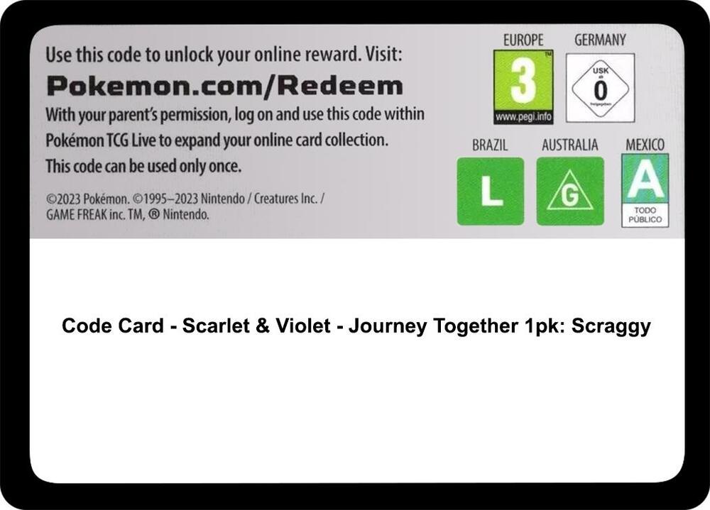Code Card - Journey Together 1pk: Scraggy